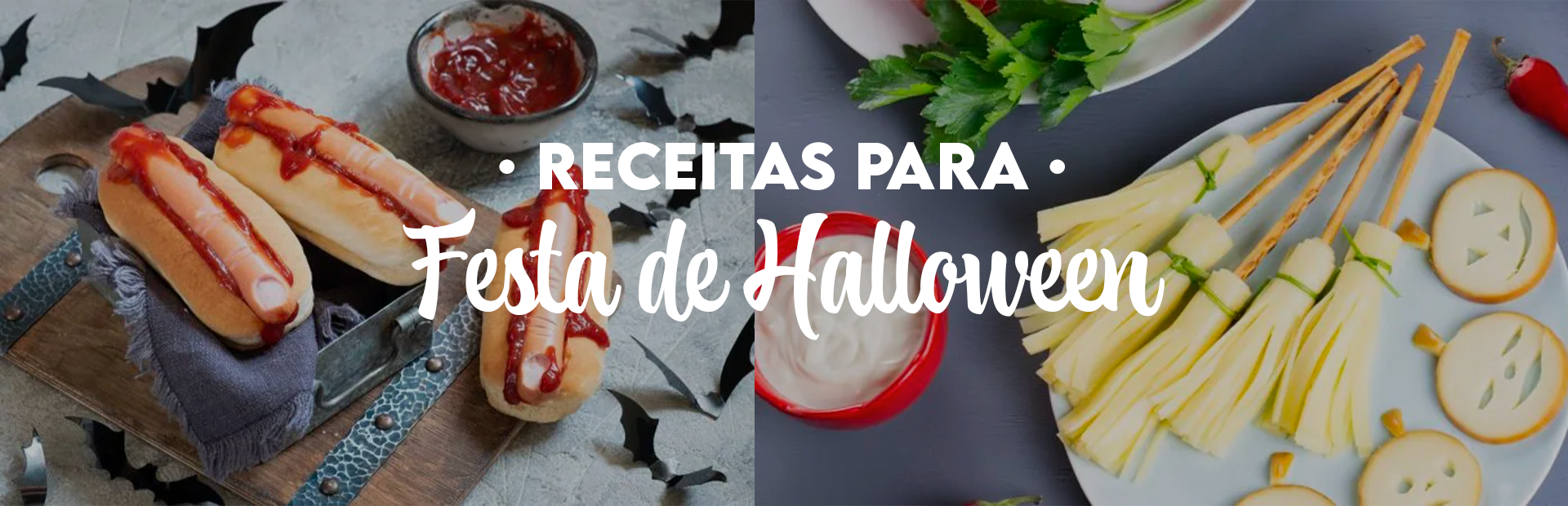 Festa de Halloween !!! Comidas totalmente com temas de terror